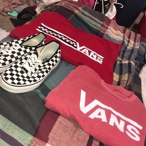 BUNDLE = 2 Vans T-Shirts with Checkered Vans